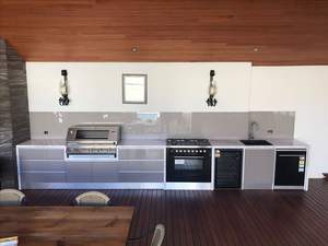 <span class=keywords><strong>ตู้</strong></span>ครัวบาร์บีคิ<span class=keywords><strong>ว</strong></span>กลางแจ้งแบบปรับแต่งได้ VERMONHOUZZ สไตล์หรูหราเรียบง่าย <span class=keywords><strong>กึ่ง</strong></span>กลางแจ้ง ทนต่อคราบน้ำมันและควัน - Product Image 1