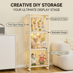 Vitrine multifonctionnelle de luxe à commande vocale pour figurines, avec éclairage et roulettes – Service tout-en-un direct usine - Product Image 2