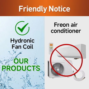 OEM/ODM nước lưu thông Quạt trần đơn vị cuộn dây Hidden Duct cuộn dây Quạt cho dự án công nghiệp sưởi ấm và làm mát với Máy làm lạnh - Product Image 2