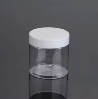 Conteneur de pots de crème cosmétique d'emballage de boîte en plastique transparente d'animal familier avec les couvercles en aluminium