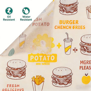 Kertas Pembungkus Makanan Anti Air Anti Minyak untuk Deli, Pelapis Keranjang, Sandwich, Hamburger, Kertas Lilin Custom, Cetak Kertas Pembungkus Makanan Sendiri - Product Image 4