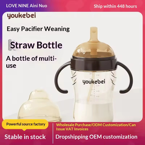 <span class=keywords><strong>Biberon</strong></span> d'apprentissage anti-chute en silicone PP à large ouverture sans BPA pour bébés, avec logo personnalisé - Product Image 6