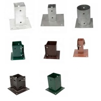 8.6*11.8 cm Socle De Grillage1 Base de gril/base de poteau avec ancre à vis Utiliser le poteau de clôture Brico vissé sur un trottoir