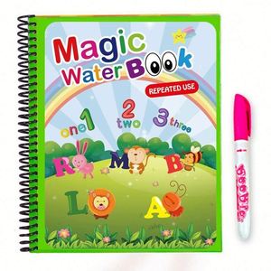 Libro de Colorear de Papel Reutilizable con Diseño Novedoso y Colorido para Pintar con Agua Mágica, Bloc de Dibujo con Bolígrafo para Trazar, Unisex, para Niños, en Oferta - Product Image 5