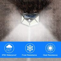 Lampes solaires murales extérieures à 100 LED IP65 avec détecteur de mouvement PIR, piles AAA, pour éclairage décoratif de jardin et de maison, certifiées et à intensité variable