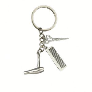 Ciseaux, sèche-cheveux, peignes, pendentifs, porte-clés, accessoires en alliage pour lavage, coupe et soufflage, vente en gros - Product Image 3