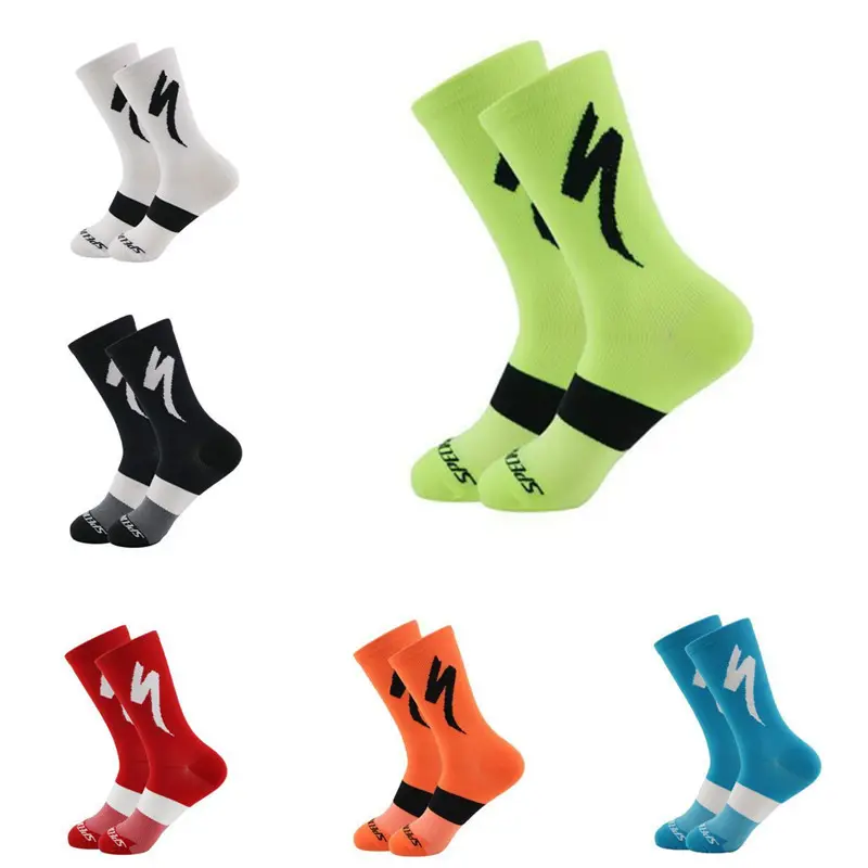 Özel Unisex Logo tasarım OEM erkekler kadınlar bisiklet bisiklet çorap spor atletik nefes açık hızlı kuru koşu çorap