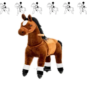 Paseo de animales de tamaño natural para adultos y niños para centro comercial, paseo en caballo de animales de juguete 160 CM