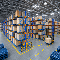 Estantería de Almacenamiento para Almacén, Capacidad de Carga de 2000 kg, Estantería de Paletización Selectiva de Alta Densidad, Maximiza el Espacio con Diseño 3D Gratuito