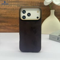 Étui en cuir MagSafe pour iPhone, coque en Alcantara pour iPhone 17, coque magnétique en Alcantara pour iPhone