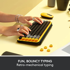 Clavier mécanique sans fil ergonomique RGB personnalisé Logitech Pop Keys pour jeux russes - Clavier et souris pour tablettes de bureau et de jeu - Product Image 5