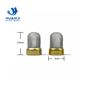Mini filtre en treillis métallique avec bord en laiton, en acier inoxydable 100 mailles, pour injecteur de carburant, vanne pneumatique, OEM - Product Image 1