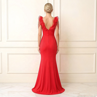 Nouvelle arrivée 2026, robe de soirée élégante en organza lourd, ornée de perles, pour mariage, banquet, réunion annuelle
