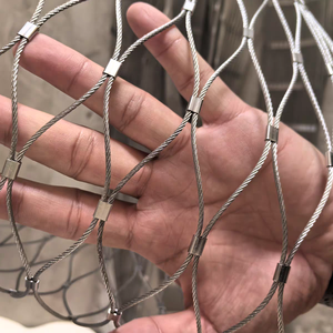 <span class=keywords><strong>Filet</strong></span> de sécurité protecteur à armure toile de <span class=keywords><strong>cage</strong></span> en acier anti-chute à haute altitude avec câble métallique à boucle fixe pour application de maille de gabion - Product Image 2