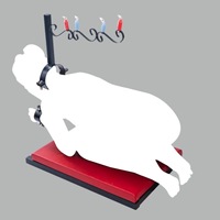 Plateforme de Contrainte Rembourrée en Acier au Carbone BDSM, Meuble de Positionnement du Cou Réglable, Équipement de Bien-être Intime