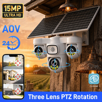 Caméra de sécurité CCTV solaire 4G avec surveillance 24h/24, protection solaire PTZ, carte SIM 4G, O-KAM PRO