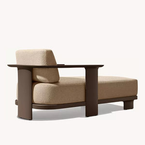 ชุดเฟอร์นิเจอร์กลางแจ้งอลูมิเนียมแบบพกพาที่ทันสมัยเก้าอี้อาบแดดเก้าอี้นอนกลางวันสำหรับโรงแรมสวนวิลล่าลานโลหะทนทาน - Product Image 6