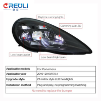 CREULI Nuevo Kit de Actualización de Faros Delanteros de 12V para Panamera 970 970.1 hasta 2023, Faros LED Matrix de 5500K y 4000 Lúmenes