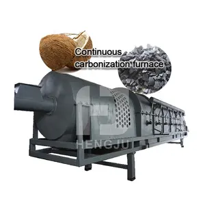 Automatic wood sawdust charcoal continuous carbonization furnace with cooling system