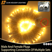 Guirlande lumineuse LED blanche chaude de 10 m pour extérieur, personnalisable, commerciale, de Noël, en PVC, étanche IP44, garantie 2 ans
