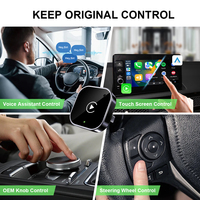 Adaptateur sans fil CarPlay Android Auto avec Smart Mini Design Portable et contrôle d'origine avec 1 an de garantie