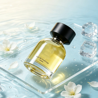 Vente en gros de flacons de parfum en verre vides de luxe pour femmes et hommes, avec logo personnalisé, impression sur écran, 30 ml, 50 ml, 100 ml, ronds, avec couvercle