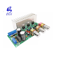 60W TDA2050 + TDA2030 2.1 kanal 18W2 + 32W Subwoofer güç amplifikatörü kurulu ile soğutucu TDA2030