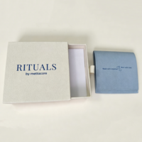 Boîte d'emballage coulissante fine en carton blanc et marron avec logo pour bijoux, cadeaux, colliers, boucles d'oreilles, bracelets, bagues et pochettes