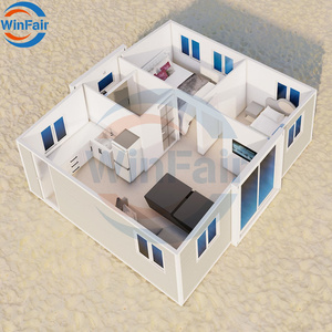 WinFair China-Prefab-House Price Mansion Villa Contenedor de vida listo expandible Casa Color gris con inodoro y ducha - Product Image 1