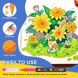 12/24/36/48 Color Customized Acryl Marker Pen Permanent Acrylic <b>Paint</b> Pen Marker for Wooden ,paper, Fabric, Glass Plastic - Product Image 6