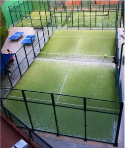 Chinese Factory Flexible Roof Padel Court Artificial Grass Paddle Tennis Court Roof