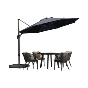 <span class=keywords><strong>Parasol</strong></span> en voladizo grande y moderno <span class=keywords><strong>de</strong></span> 330 cm, Pedal giratorio <span class=keywords><strong>de</strong></span> 360 grados, Base cruzada para protección solar al aire libre, Patio - Product Image 1