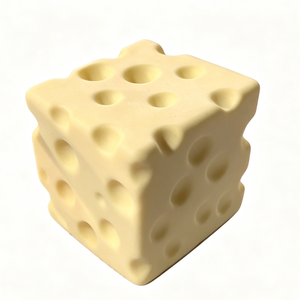 Bloc de fromage en plastique écologique de 7 cm, motif cœur, ultra-doux, à rebond lent, jouet anti-stress en forme de gâteau, décoration de bureau DIY - Product Image 1