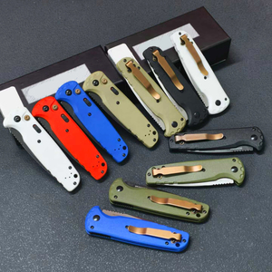 Couteau pliant 4300BK 7cr13mov, manche en ABS, lame polie à la <span class=keywords><strong>pierre</strong></span> noircie, couteau de poche, camping en plein air, EDC, bricolage - Product Image 4