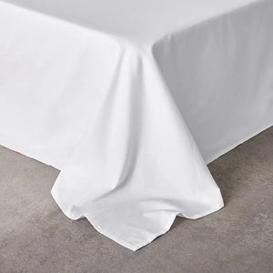 Tùy Chỉnh Trắng Bông Khách Sạn Bộ Đồ Giường Đặt Thoáng Khí Mercerization Tẩy Trắng Tấm Phẳng Bán Buôn Các Nhà Sản Xuất Phong Cách Đồng Bằng - Product Image 2