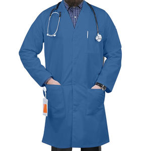 Bata de Laboratorio de Lona de Alta Calidad con Mangas Largas y Bolsillos Utilitarios Transpirables de Algodón para Profesionales de Hospitales y Laboratorios - Product Image 1