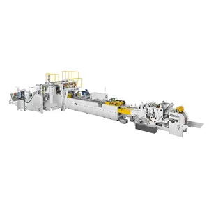 Saco de papel totalmente automático alimentado com rolo, máquina de fabricação com papel torcidas alça inline folha fed KL-450H