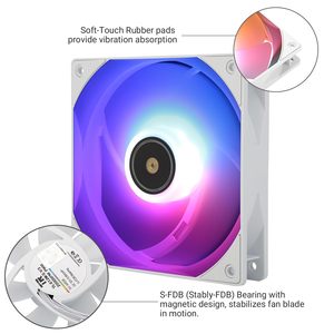 Nouveau style 2025 Thermalright TL-E12W-S V3 120mm 4pin PWM Ventilateur de refroidissement CPU silencieux ARGB pour PC Gaming - Product Image 5