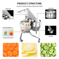 Automatische uienring- en aardappelchipsnijmachine, multifunctionele snijmachine, automatiseringapparatuur voor fruit en groenten