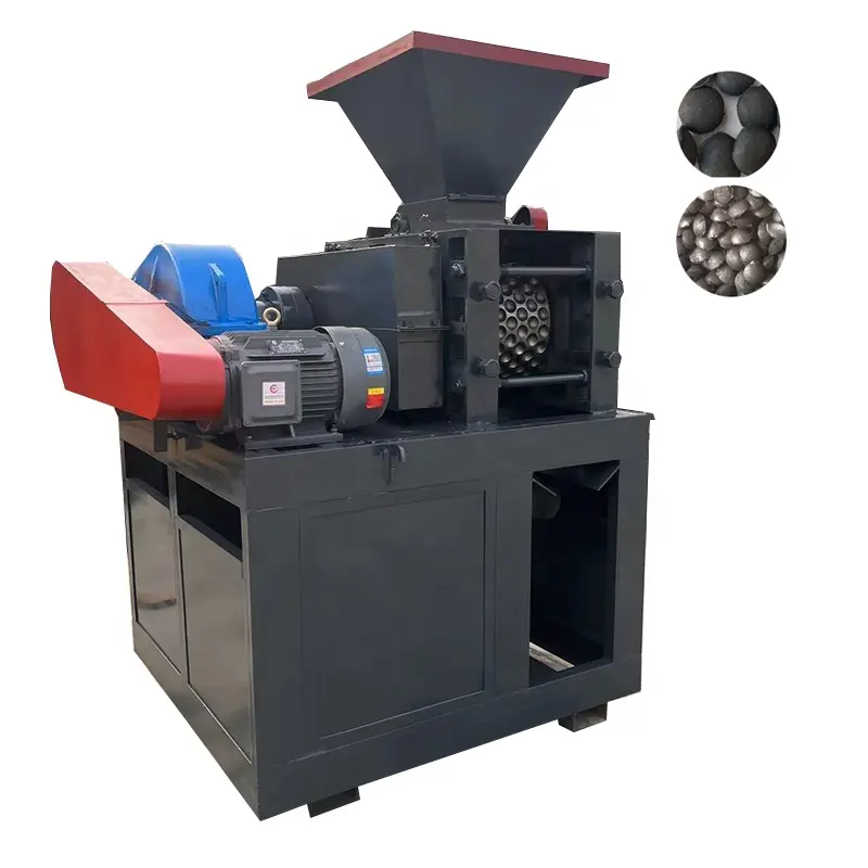 Top selling roller press coal briquette equipment ore powder iron powder limestone powder ball press charcoal production line