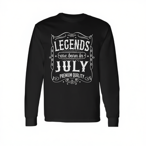 Le leggende dei compleanni di luglio sono nate a luglio T-shirt a maniche lunghe di qualità premium - Product Image 2