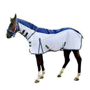 Высококачественное летнее покрытие для лошадей, коврики для лошадей со съемным покрытием на шею, водонепроницаемый чехол для защиты от комаров