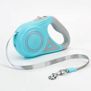 Correa retráctil de nailon extensible automática de 3m/5M para perro, ruleta para mascotas de alta resistencia con luces LED, tipo de collar de entrenamiento - Product Image 1