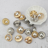 Boutons en alliage plaqué or sur mesure pour veste en jean pour homme, 17 mm/19 mm