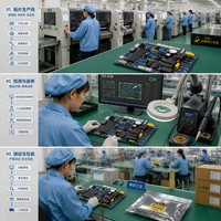 Service de conception et de fabrication de circuits imprimés Rogers 4/PCBA sur mesure de haute précision, finition de surface ENIG, épaisseur 1,6 mm, blindage RF/EMI