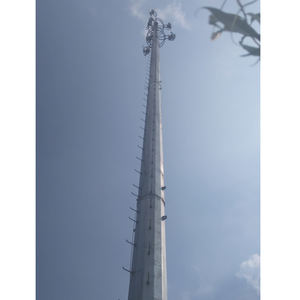 Tour monopole en acier galvanisée autoportante de télécommunication gamme de taille de 10-de 60m certifiée CE durée de vie de 30 + ans - Product Image 1