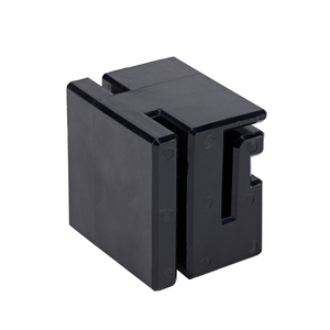 Porte-bloc en plastique nylon noir et blanc pour porte coulissante - Product Image 1