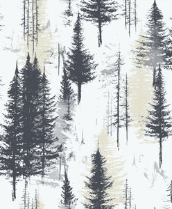 Exquisito chino estilo de tinta patrón Cedar estudio restaurante de lujo papel pintado casa Decoración - Product Image 6