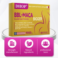 Capsules BBL Plump Buttocks Maca avec formule à base de plantes de 9000 mg, complément naturel pour le bien-être des hanches féminines, support OEM, étiquette privée