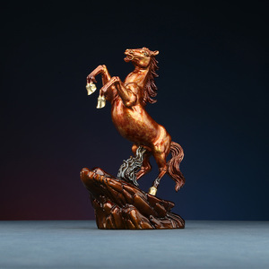 Figura de Caballo de Bronce Copper World, Hecha a Mano, Decoración Artística para el Hogar u Oficina, Regalo de Inauguración de Casa - Product Image 1